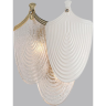 Бра ODEON LIGHT PORCELA HALL ODL24 517 G9 3*40W металл фарфор стекло, золото белый прозрачный 5051/3W