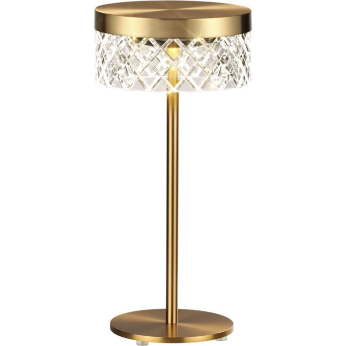 Настольная лампа ODEON LIGHT FIVRE L-VISION ODL24 445 LED 7W 369лм металл акрил, античная бронза 5032/7TL