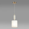 Подвес ODEON LIGHT POLLEN MODERN ODL_EX24 43 E14 1*40W золотой/молочный/белый/металл/керамика/ткань 5423/1