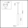 Подвесной светильник ODEON LIGHT WOODY L-VISION ODL19 235 LED 8W 640Лм 3000К D60хH1200 ясень/металл 3826/8L